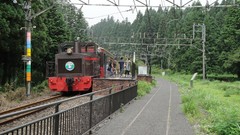 Station ruins railway railroad tracks