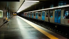 Station subway trains