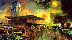 Station Warsaw railway towns