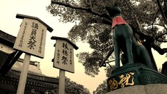 statue Asia Trees urban