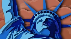 Statue of Liberty multicolor vectors