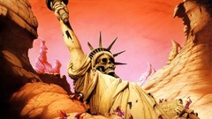 Statue of Liberty skulls artwork fantasy art