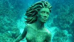 statue underwater mermaids Sea