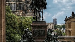 Statues architecture Berlin HDR Photography cathedrals