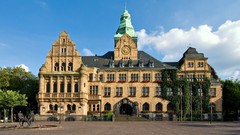 Statues blue skies clouds