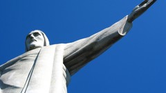 Statues Brazil christ the redeemer cristo redentor blue skies