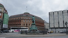 Statues bus buildings cities cityscapes copenhagen