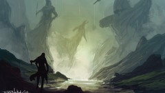 Statues gods human rivers artwork