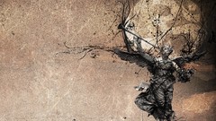 Statues grunge artwork digital art