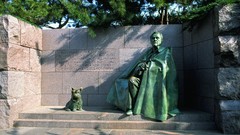Statues memorial Washington DC Franklin D. Roosevelt