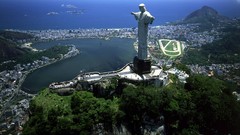 Statues Rio de Janeiro Brazil christ the redeemer cityscapes 