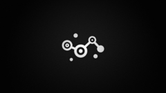Steam black minimalistic white