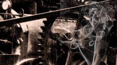 Steam smoke gears sepia