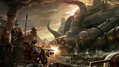 Steampunk fantasy art drowing