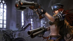 Steampunk League of Legends video games girls with guns Miss 