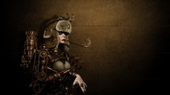 Steampunk science fiction cyborgs artwork