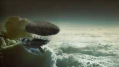 Steampunk vehicles airship Desktopography
