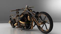 Steampunk vehicles motorbikes