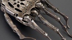 Steel Robots hands retro Simple Background