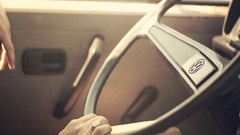 Steering wheel The Transporter driver Volkswagen car interiors 