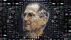 Steve Jobs mosaic digital art Men artwork face