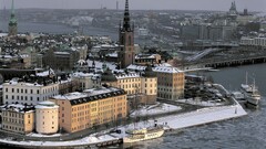 stockholm winter cityscape sweden