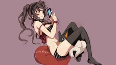 Stockings anime girls bra underwear panties