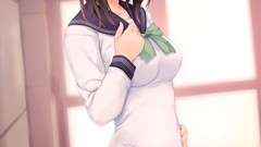 Stockings anime girls brunettes short hair coffee-kizoku hentai 