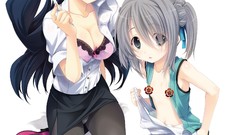 Stockings anime girls lingerie cleavage boobs Oda Nobuna no 