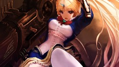 Stockings blondes twintails