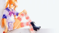 Stockings blue eyes skirts