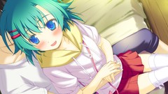 Stockings blush anime girls blue eyes short hair tsukasa green 