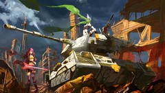 Stockings guitars long hair anime girls tanks hatsune miku 