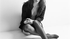 Stockings Keira Knightley grayscale