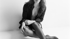 Stockings Keira Knightley monochrome