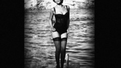 Stockings Kylie Minogue monochrome