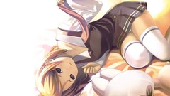 Stockings skirts anime girls