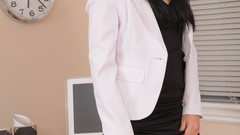 Stockings skirts brunettes pantyhose nylon high heels Rachael 