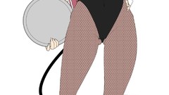 Stockings tails cleavage Simple Background hentai bunny suit 