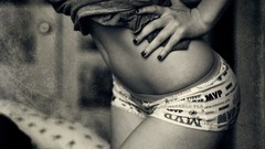 Stomach tummy monochrome greyscale