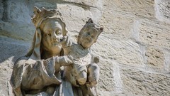 Stones baby statues romania churches