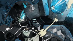 Stones black weapons destruction coat hoodies long hair anime 