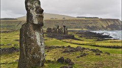Stones Easter Island statues moai