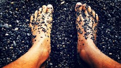 Stones feet mat steps