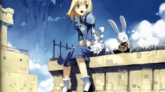 Stones grass clouds gate Anime Alice in Wonderland Ribbons 