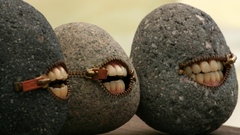 Stones mouth zippers