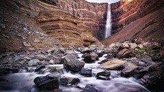 Stones nature canyon waterfalls rocks