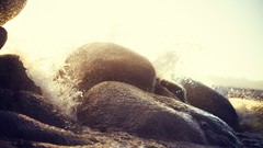 Stones nature ocean rocks splashes