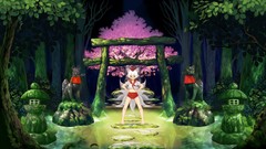 Stones nature Trees water Green gate hats statues Shorts white 