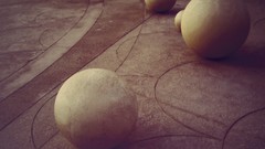 Stones spheres ground